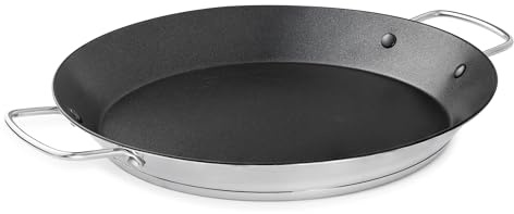 Castey - Paellera Inox Essentials, EA-V40, Color plata, 40 cm, Acero inoxidable, Recubrimiento antiadherente, libre de PFOA, Apta para todas las cocinas.