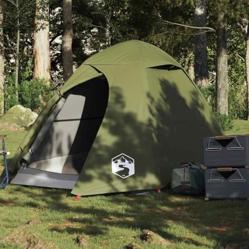 Runheo Tienda de campaña de cúpula para 2 personas, color verde oliva, impermeable, ligera, con mosquitera y conector E, para exteriores, senderismo, senderismo, festival, protección durante la noche
