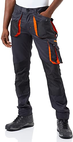 Beta 7860G Arbeitshose, Arbeitskleidung für Männer und Frauen (leichte Ausführung, Knieschutz, verfügt über praktische Taschen mit Klett, mit Zollstocktasche und Hammerhalter, Größe S), Grau