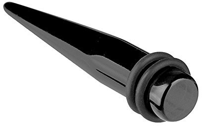 Piercingfaktor Piercing Ohrpiercing Dehnungsstab Dehnstab Taper Expander Ohr Stab Kunststoff Schwarz 10mm