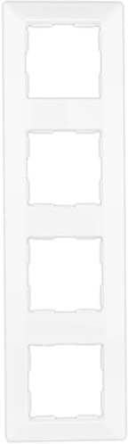 REV 0236840104 Quadro - Enchufe con 4 Marcos, Color Blanco