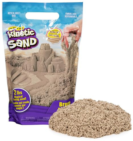 Kinetic Sand Beutel naturbraun, 907 g - magischer Spielsand aus Schweden, für entspanntes, kreatives Indoor-Sandspiel, für Kinder ab 3 Jahren