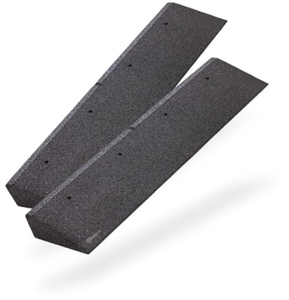 bepco Bordsteinkanten-Rampe 2er Set (2 Stück) LxBxH: 100 x 25 x 8 cm aus Gummi (schwarz) Auffahrrampe,Türschwellenrampe, mit eingelagerten Unterlegscheiben zur Befestigung