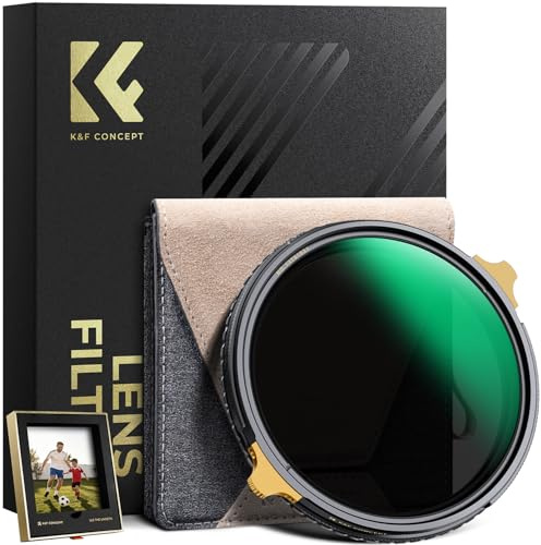 K&F CONCEPT Variabler ND2-32&Polfilter True Color&Ultra-niedrige Reflexion | 77mm 2-in-1 Filter mit Griff,1-5 Blenden,Kein „X“ Effekt，Keine Geisterbilder & Vignettierung,Nano-Xcel Pro,FB901