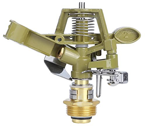 G3/4 '' Rasensprenger Impulsregner Kreisregner Sprinkler Bewässerung Sprinkler, 360° Metall Rasensprenger Berieselungsanlage, Garten Bewässerungssystem Adapter