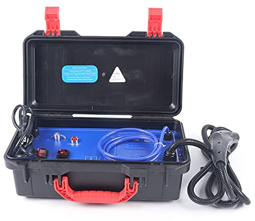Limpiador a vapor portátil, limpiador a vapor de mano de 5 bares, aspirador de vapor, dispositivo de mano, 3000 W, adecuado para cocina, suelo, ventanas, alfombras, autonomía de hasta 30 minutos