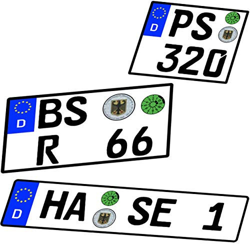 Wunschkennzeichen - Kennzeichen - 1/6-1/10-1/12-1/18-1/24-1/32-1/43-1/60-1/64-1/72-1/87 - Alles möglich - Auch Motorrad Nummernschild Wuns..
