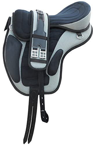 WILD RACE Freemax Sattel Baumloser Sattel/Treeless Saddle Freemax Saddle (17.5, (Gray)