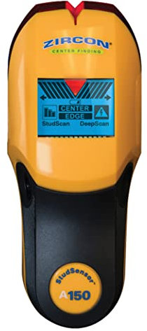 Zircon StudSensor A150 Scanner Mural avec Détection du Centre et des Bords - Détecteur Mural - Détecteur Rail Placo - Scanner