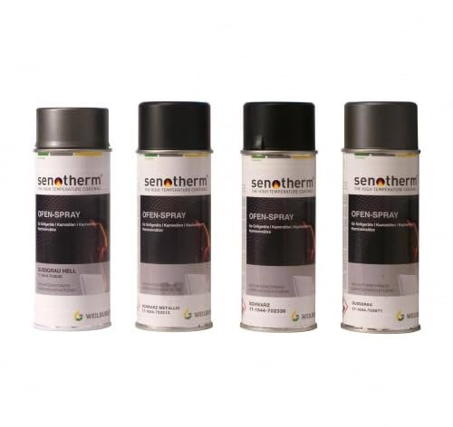 Weilburger Senotherm Ofenspray Ofenlack Rauchrohr hitzebeständig 400 ml Farbe Spray Fabe Schwarz
