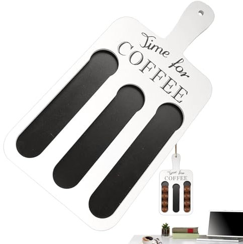 Dtaigou Coffee Pod Rack | 47cm Wooden Wall Mounted Coffee Pod Container - Wooden Tea Storage Container, Countertop Support Rack for Coffee Pods