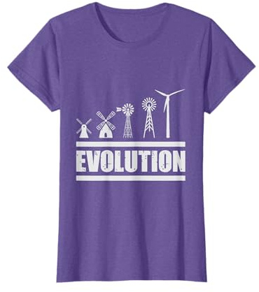 Windmill Wind Turbine Evolution Wind Power T-Shirt