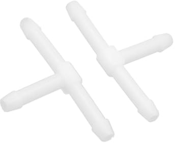 VekAuto 50pcs 3mm Inner Dia T-piece Tube Hose Joiner Pipe Tee Splitter | Auto Accessories, White
