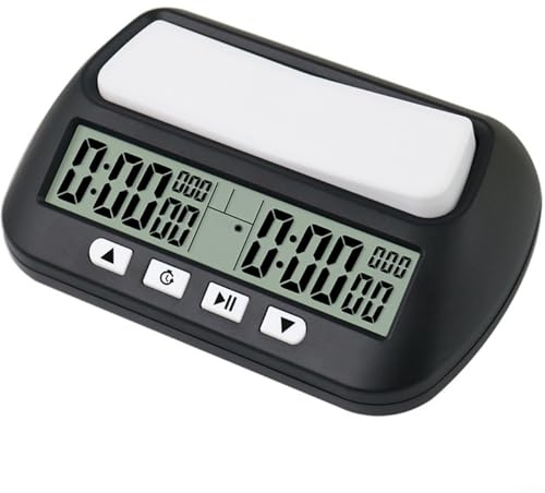 HOHOVYVY Schachuhr,Digital Schachuhr,3-in-1 Mehrzweck Tragbare Professionelle Schachuhr Digitaler Schachtimer(A)