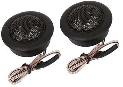 A ABSOPRO 2 Pcs Voiture Dome Puissant Haut-Parleur encastré Noir 60 mm de diamètre 200 W Remplacement d'article