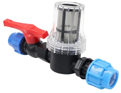 Vannes droites en T avec barbillons, robinets d'irrigation goutte-à-goutte, vanne d'irrigation | Accessoire d'arrosage automatique réutilisable et robuste, verrouillage amovible sur la vanne pour d
