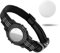TABKSOLA GPS-Halsband für Hunde, 1 weiches schwarzes Halsband, 1 Tracker, kompatibel mit App Find My (nur iOS), Tracking-Halsband für Hunde, wasserdicht, ohne monatliche Kosten (GPS-L)