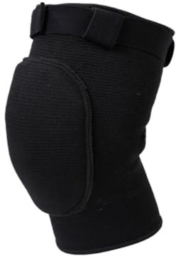 RUVOO Rodilleras Voleibol Rodilleras Gym Rodilleras con Esponja, Antideslizantes y anticolisión, adecuadas for Andar en Bicicleta y Correr Rodilleras Balonmano(Black,Large)