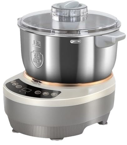 YMAOMAO Amasadora eléctrica con función de fermentación, amasadora de 5 l/7 l con Recipiente de Acero Inoxidable 304, amasadora de harina para Pizza y panificadora, Temporizador microcomputador,5L