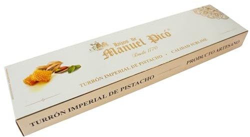 Hijos de Manuel Picó - Turrón Imperial de Pistacho Turrodelia 200 g- Producto Artesano de Jijona - Turrón Premium con Pistacho Nacional Selecto - Edición Exclusiva - Producto Gourmet
