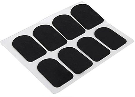 minkissy 8 Stück Teiliges Mundstückpolster aus Schwarzem Langlebigem Silikon für Sopran Saxophon und Klarinette Dicke Bissgummi Patches für Vibrationsfreien Komfortablen Sitz