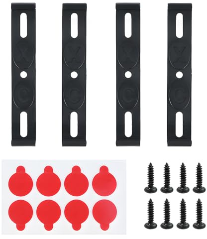 4pcs Number Plate Holder Clips, 118x19mm Frameless Car Number Plate Holder Bracket Kit, Universal License Plate Holder Fixings for 110mm Plates, Secure Licence Plate Holder for Vehicles