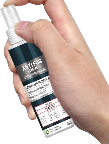 Spray limpiacristales para Coche | Spray antivaho para Gafas de esquí de 100 ml, antivaho para Gafas de natación para Aumentar la Visibilidad, Limpiador en Spray antivaho portátil