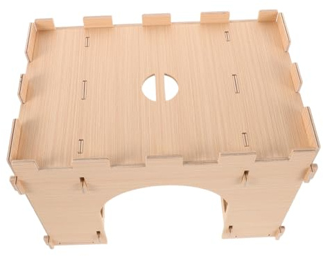 BUGUUYO Heuaufbewahrung Heuraufe Für Kleintiere Heuspender Für Kaninchen Holz Heu Futtertrog Für Kaninchen Heu Futtertrog Für Hasen Holz Chinchilla