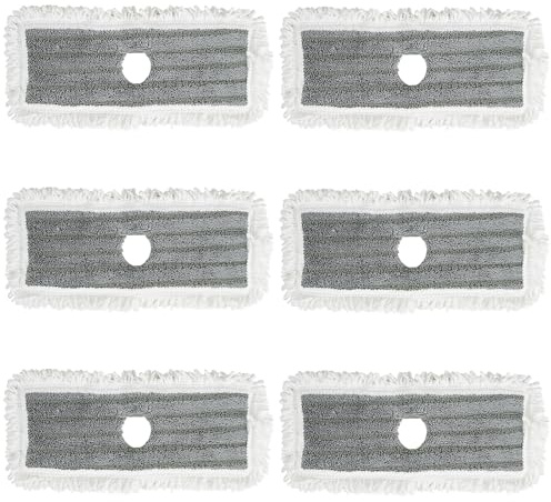GIANTEX Seau et serpillière, serpillère rotative et serpillère plate en microfibre, manche télescopique, seau essoreur avec roulettes et poignée, 2 coussinets, fonction lavage et séchage (rechange