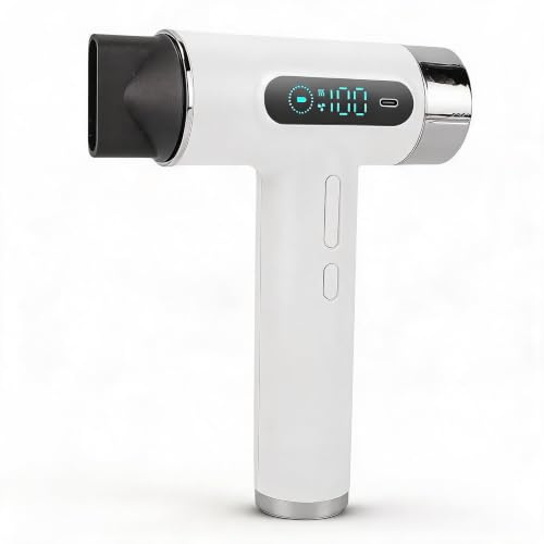SENECESLI Schnurloser Haartrockner, 15.600 MAh Akku, Wiederaufladbarer USB-Haartrockner, 300 W Hochgeschwindigkeits-Haarfön mit Kaltem und Heißem Wind für Reisen, Camping und Wohnmobile