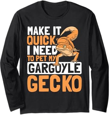 Gargoyle Gecko Reptile Lover | Funny Lizard Pet Owner Long Sleeve T-Shirt