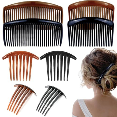 IBXWMNG 8 Stück Haarkamm Zum Stecken, Französische Seitenkämme Mini Steckkamm Haare Französische Haar Seitenkämme Vintage Stil Comb Clips Haarseitenkämme Accessoires Für Frauen Mädchen Alle Haartypen