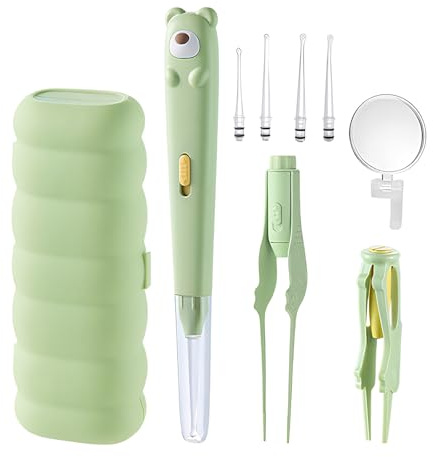 Kit De Retrait Du Cérumen,-Oreille Portable Multifonction - Set de Soins Auditifs à LED,Pour Adultes Adolescents Maison Voyage Camping
