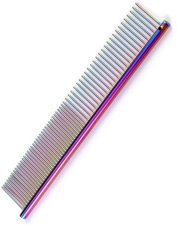 Stainless Steel Pet Grooming Comb with Wide and Fine Rounded Teeth