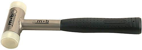 Peddinghaus Schonhammer Rückschlagfrei 40mm/800g mit Stahlrohrstiel und Kunststoffgriff, auswechselbare Polyurethan-Köpfe