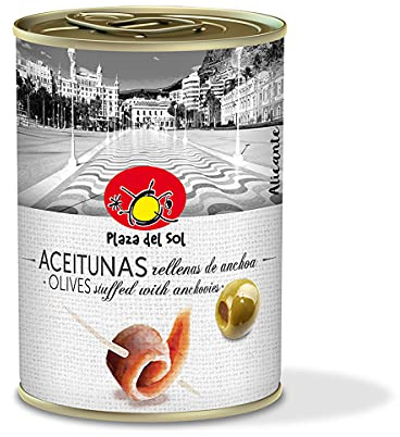 Plaza Del Sol Olive ripiene di acciughe 280 g (confezione da 6)