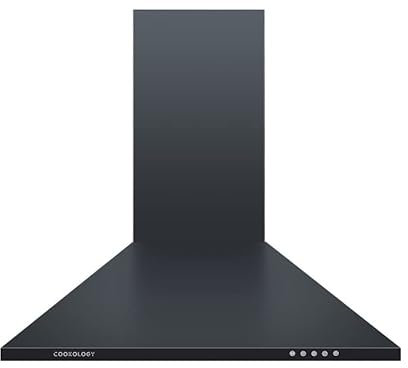Cookology CH600BK 60cm Chimney Cooker Hood in Black | Kitchen Extractor Fan