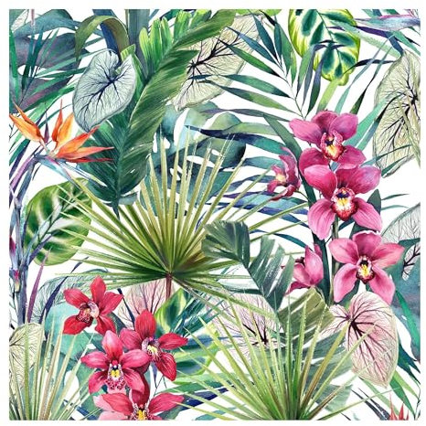 Superfresco Easy Multi Aloha Tropical Wallpaper | Paste The Wall | Green Floral | Eco-Friendly