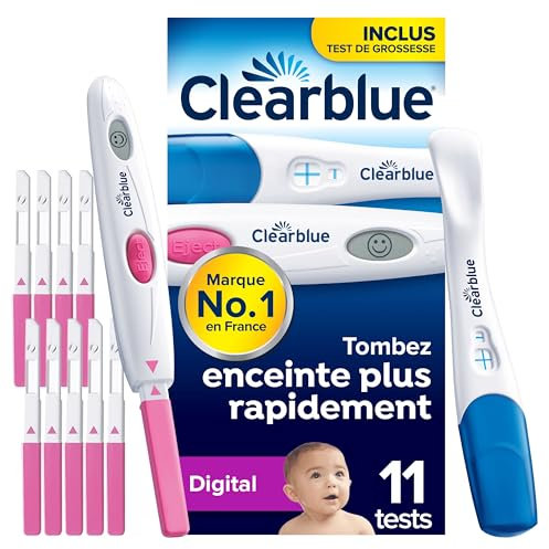Test di gravidanza e Test di ovulazione Clearblue Digitale – Individua i tuoi 2 giorni di picco di fertilità, 10 Test di ovulazione E 1 Test di gravidanza, prova anche l’app GRATUITA Tracker ciclo