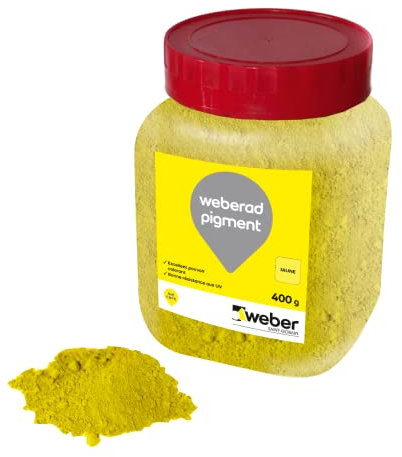 Weber Colorant en poudre pour béton et mortier, Jaune, 400g, WEBERAD PIGMENT