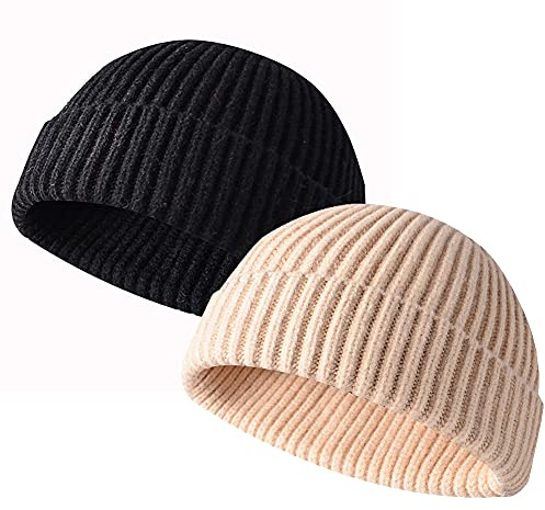 JFAN Unisex-trålarmössa i retrostil för vintern, basebollmössa i streetstil med uppvikt kant, kalott, En Storlek