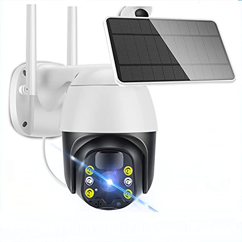 Security Camera Outdoor,Solar Battery PTZ Camera WiFi 1080P Solar Panel Battery Camera Outdoor PIR Human Detection Color Night Vision