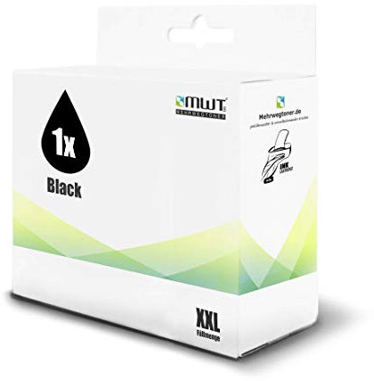 Mehrwegtoner 1x Tintenpatrone kompatibel für HP 652 DeskJet Ink Advantage 3775 ersetzt 652 BK Black Schwarz
