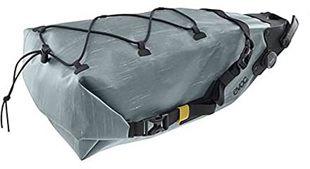 EVOC SEAT PACK BOA WP 12, praktisk sadelväska (multifunktionella fästöglor, kompressionsremmar, vattentätt material, volym: 12 l), Stål