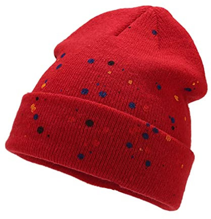 Strickmütze Damen Herren Wintermützen Warm Weiche Mütze Warm Grobstrick Zopfmuster Mützen Weiche Stretch Dicke Süße Strickmütze für kaltes Wetter Brief Hüte Unisex Wintermütze Atmungsaktiv Strickmütze