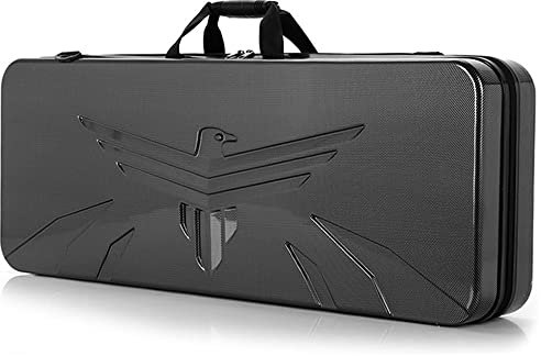 REMEK 96CM Langwaffen Waffenkoffer Für Gewehre, Taktischer Gewehr-Hartschalenkoffer Mit Handgerissenem Schaumstoff Storage Case Waffentasche Für Pistole, Bogen, Kamera Aufbewahrung