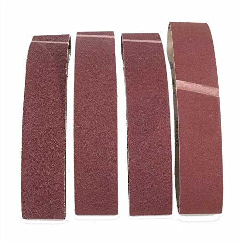 Feilenschleifer, Schleifpads, 20 Stück, 1 Satz, 50 x 686 mm, Schleifbänder, gemischte Körnung 40, 60, 80, 120, Oxidschleifer, grob, neu for Schleifen und Schärfen