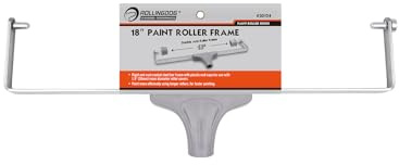ROLLINGDOG 18 Inch Paint Roller Frame,Paint Roller Frame 18 Inch | Include Plastic Caps,Use with 1.5“ Inner Diameter Roller Sleeves,Rigid anti-rust coated steel bar,PP