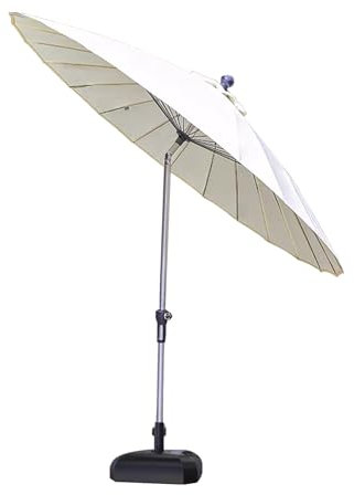 NRNQMTFZ Sombrilla Playa Grande Antiviento Ultrarresistente,Sombrilla de Terraza Exterior Parasol Grande,Inclinable y Regulable en Altura,para Terraza Piscina Patio Exterior(Off White)