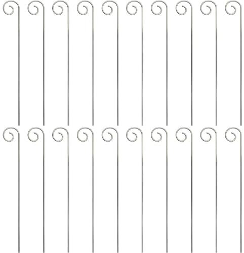 Lot de 20 étiquettes en acier inoxydable pour plantes – Cintre et piquet, piquets de panneau de jardin antirouille